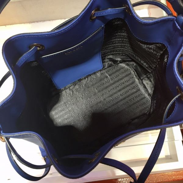 Pra*a saffiano leather bucket bag