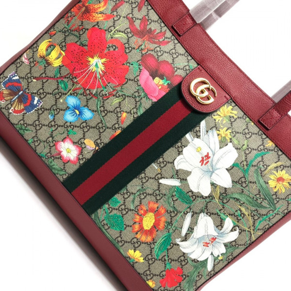 g*u*i gg S*p*e monogram flora web large ophidia tote