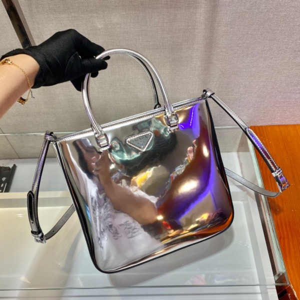 Pra*a large brushed leather tote