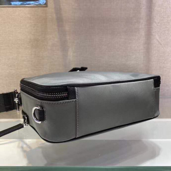 Pra*a brique saffiano leather cross-body bag