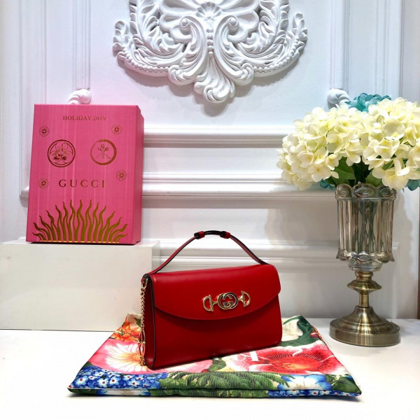 G*u*i zumi smooth leather small shoulder bag