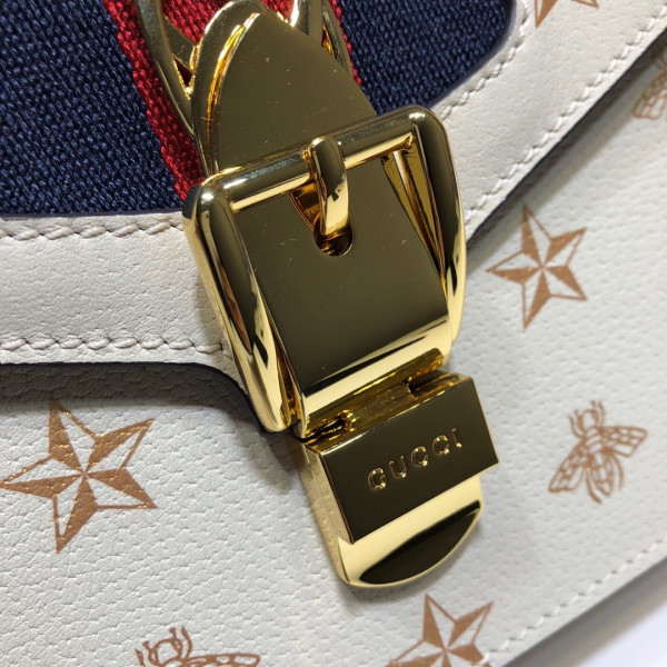 G*u*i sylvie bee star mini leather bag
