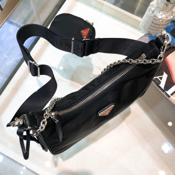 Pra*a nylon hobo bag