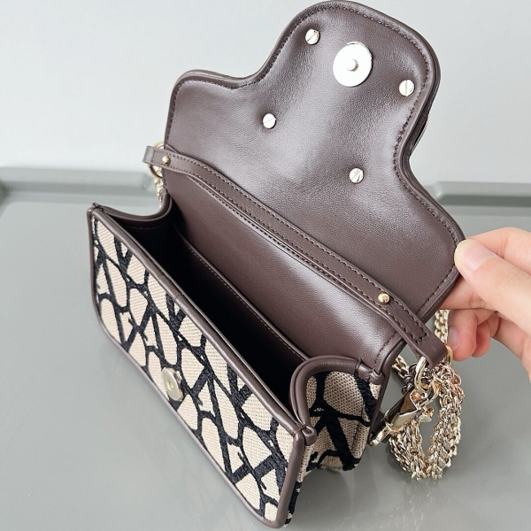 VALENTINO SMALL LOCÒ TOILE ICONOGRAPHE SHOULDER BAG