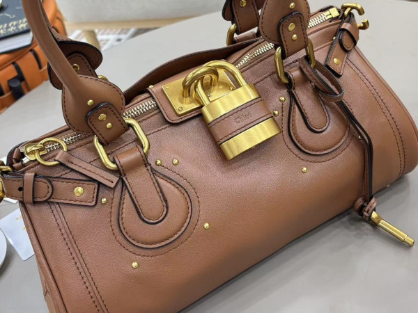 Chloe Paddington bag in grained leather - 36*18*18cm