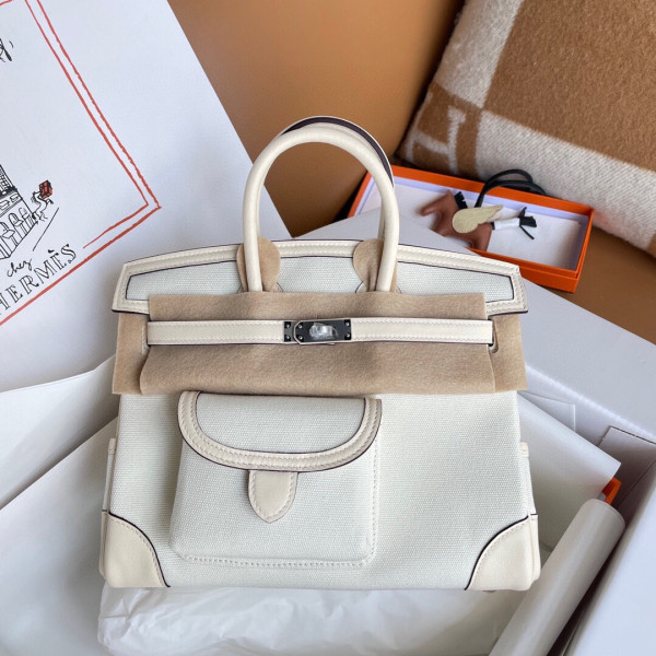 H**mes cargo birkin bag canvas and swift 25