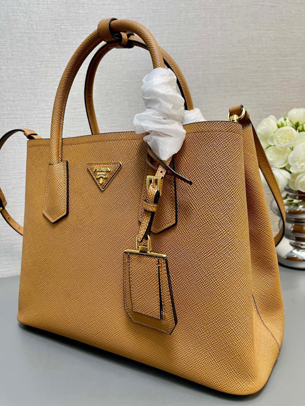 medium saffiano leather double Pra*a bag