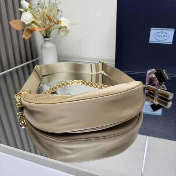 Pra*a demi-lune re-nylon shoulder bag