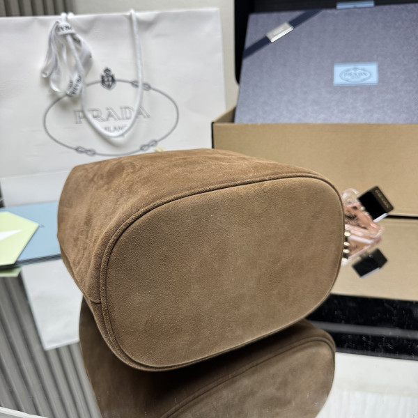 Pra*a mariner small suede bucket bag