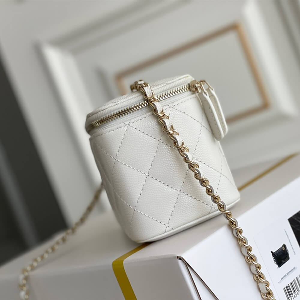 Ch*el long box cosmetic bag